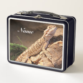 Personalisiert Baby Bearded Dragon Lizard Metall Brotdose