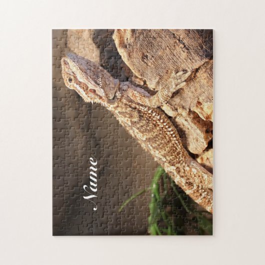 Personalisiert Baby Bearded Dragon Lizard Puzzle (Vertikal)