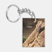 Personalisiert Baby Bearded Dragon Lizard Schlüsselanhänger (Vorderseite links)