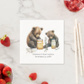 Personalisiert Baby Bear's Honey Baby Shower Serviette (Beispiel)
