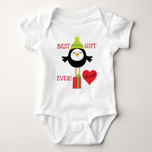 Personalisiert Baby Bird Heart Baby Strampler (Vorderseite)