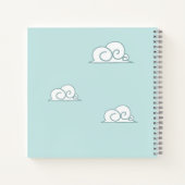 Personalisiert Baby Birth Statistics Hot Air Ballo Notizblock (Rückseite)