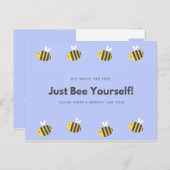 Personalisiert - Baby Blue Bee Funny Postkarte (Vorne/Hinten)