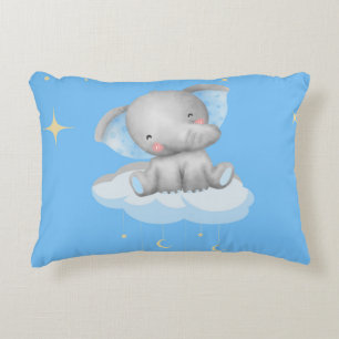 Personalisiert Baby Blue Elephant Accent Pillow Dekokissen