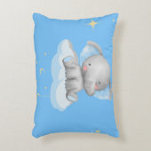 Personalisiert Baby Blue Elephant Accent Pillow Dekokissen (Vorderseite(Vertikal))