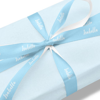 Personalisiert Baby Blue | Geschenk Satinband