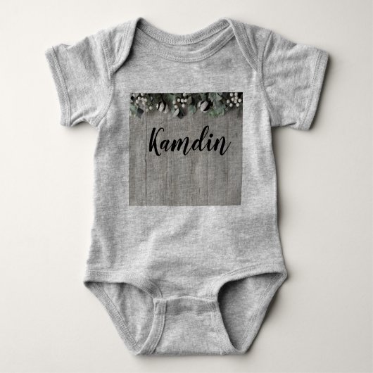 Personalisiert Baby Body Anzug Cotton Pflanze Berr Baby Strampler (Vorderseite)