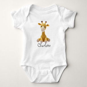 Personalisiert Baby Bodysuit Crochet Giraffe Baby Strampler