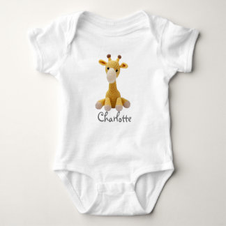 Personalisiert Baby Bodysuit Crochet Giraffe Baby Strampler