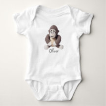 Personalisiert Baby Bodysuit Crochet Gorilla