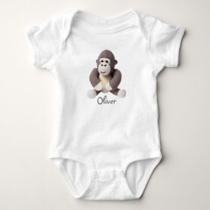 Personalisiert Baby Bodysuit Crochet Gorilla Strampler