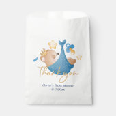 Personalisiert Baby Boy Bear Baby Dusche Geschenktütchen (Vorderseite)