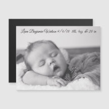 Personalisiert Baby Boy Birmy Announcement Magnet
