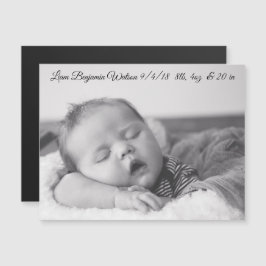 Personalisiert Baby Boy Birmy Announcement Magnet