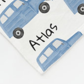 Personalisiert Baby Boy Blue Jeep Car Fleecedecke (Ecke)