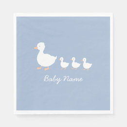 Personalisiert Baby Boy Duckling Party Napkins Serviette