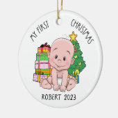 Personalisiert Baby Boy First Christmas Ornament (Links)