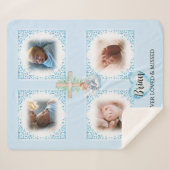 Personalisiert Baby Boy Foto Blanket Geschenk Sherpadecke (Vorderseite (Horizontal))