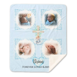 Personalisiert Baby Boy Foto Blanket Geschenk Sherpadecke