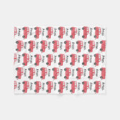 Personalisiert Baby Boy Red Jeep Car Fleecedecke (Vorderseite (Horizontal))