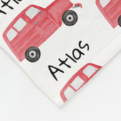 Personalisiert Baby Boy Red Jeep Car Fleecedecke (Ecke)