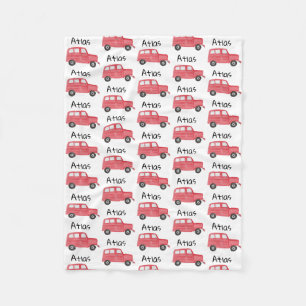Personalisiert Baby Boy Red Jeep Car Fleecedecke