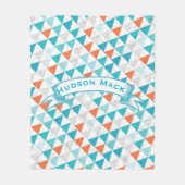 Personalisiert Baby Boy Swaddle Tepee Arrow Muster Fleecedecke (Vorderseite)