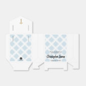 Personalisiert Baby Boy Taufe Blue Gold Cross Geschenkschachtel (Ungefaltet)