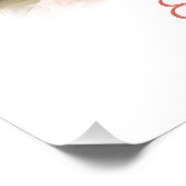 Personalisiert Baby Bunny Pink Blume Kinderzimmer  Poster (Ecke)