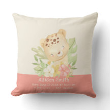 Personalisiert Baby Cheetah Birth Stats