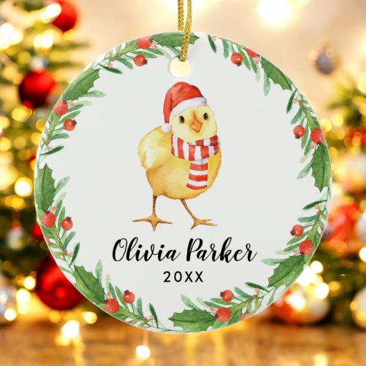 Personalisiert Baby Chick Niedlich Chicken Keramik Ornament