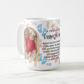 Personalisiert Baby Christlich Gebet Keepake Kaffeetasse (Vorderseite Links)