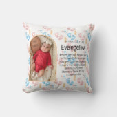 Personalisiert Baby Christlich Gebet Keepake Kissen (Vorderseite)