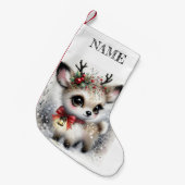 Personalisiert Baby Deer Kleiner Weihnachtsstrumpf (Vorderansicht (hängend))
