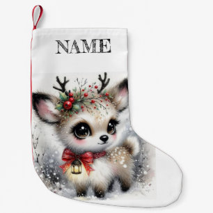 Personalisiert Baby Deer Kleiner Weihnachtsstrumpf