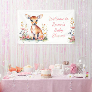 Personalisiert Baby Deer Themed Baby Dusche Banner