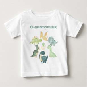 Personalisiert Baby Dinosaur T-shirt