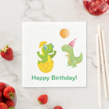Personalisiert Baby Dinosaurier Paper Napkins