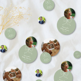 Personalisiert Baby Dusche Foto Confetti Sage Gree Konfetti