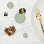 Personalisiert Baby Dusche Foto Confetti Sage Gree Konfetti (Gruppe)