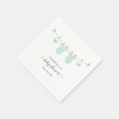 Personalisiert Baby Dusche Twins Boys Serviette (Ecke)