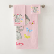 Personalisiert Baby Elephant Girls Pink