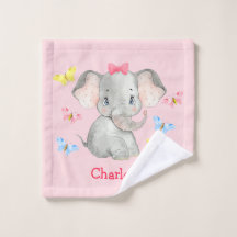 Personalisiert Baby Elephant Girls Pink 