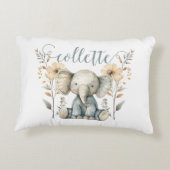 Personalisiert Baby Elephant Kinderzimmer Dekokissen (Rückseite)