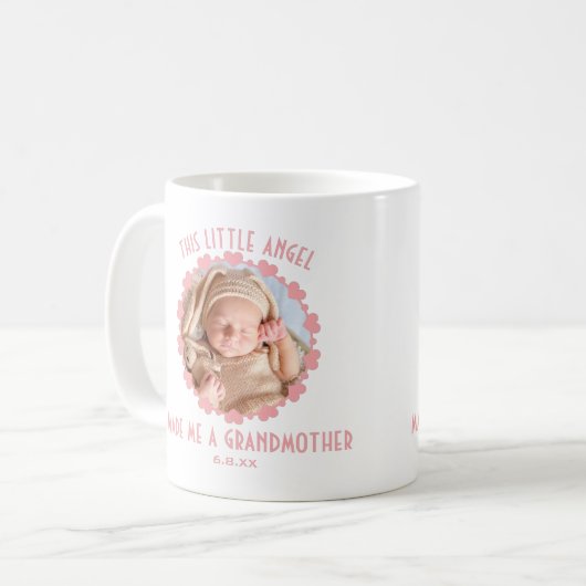 Personalisiert Baby Foto Erstmals Großmutter Kaffeetasse (Vorderseite Links)