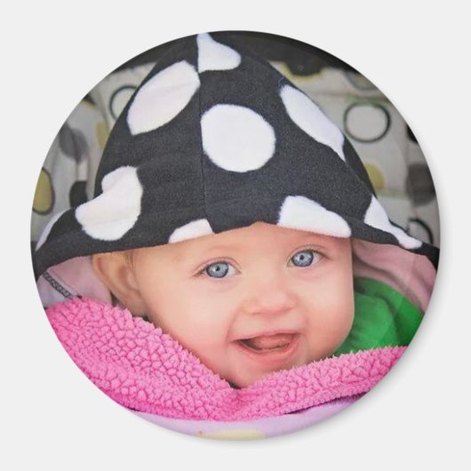Personalisiert Baby Foto Magnet (Vorne)