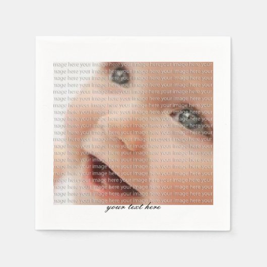 Personalisiert Baby Foto Party Paper Napkin Set Serviette (Vorderseite)