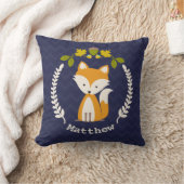 Personalisiert Baby Fox Wreath Kissen - Junge (Decke)
