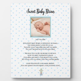 Personalisiert Baby Funerary Service Plaque Fotoplatte