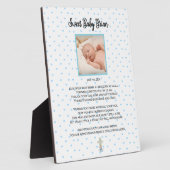 Personalisiert Baby Funerary Service Plaque Fotoplatte (Seite)